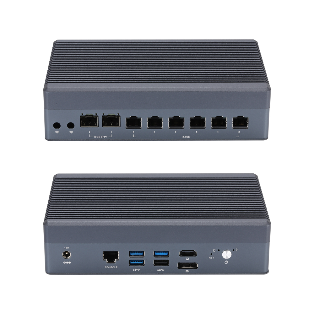 Dual Lan 10G Sfp+ Mini Pc - มินิพีซีแบบเบียร์โบน 2x Intel 10G SFP+, 6x