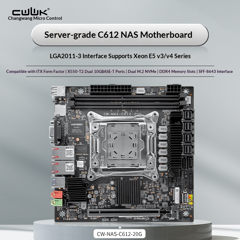C612 LGA 2011-3 Xeon X99 เมนบอ - Nas Motherboard 8 Sata Mini Itx บทวิจารณ์และราคา