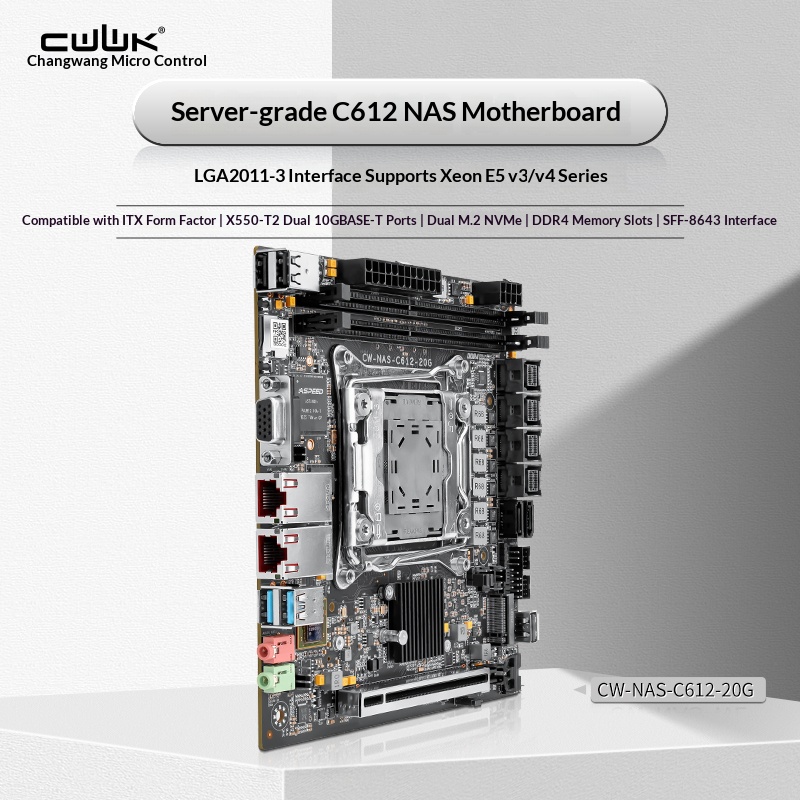C612 LGA 2011-3 Xeon X99 เมนบอ - Nas Motherboard 8 Sata Mini Itx บทวิจารณ์และราคา