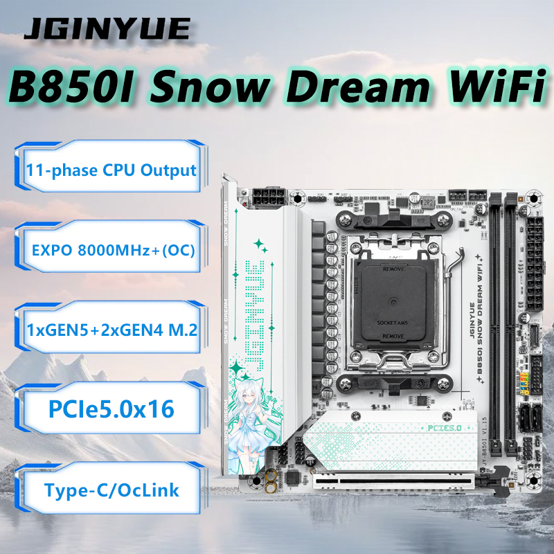 JGINYUE B850i สโนว์ดรีม เมนบอร - Nas Motherboard 8 Sata Mini Itx บทวิจารณ์และราคา