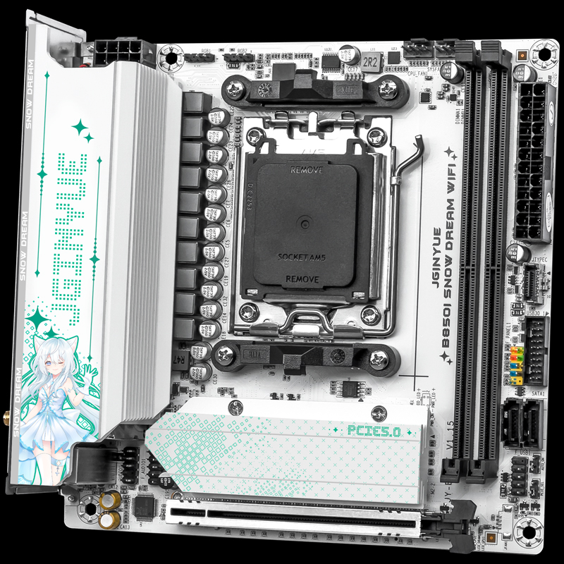 JGINYUE B850i สโนว์ดรีม เมนบอร - Nas Motherboard 8 Sata Mini Itx บทวิจารณ์และราคา