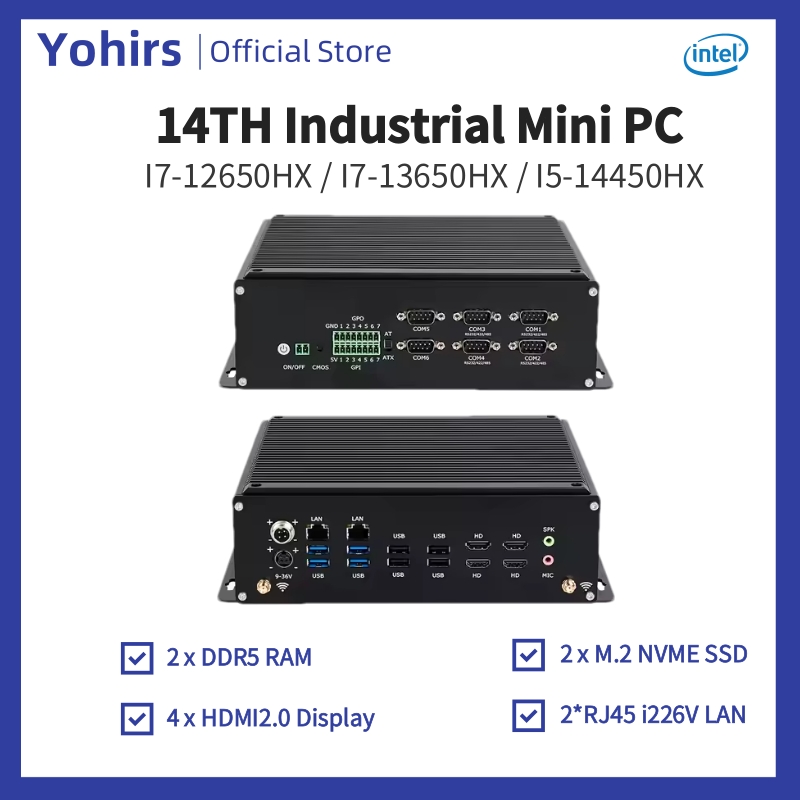 14th อุตสาหกรรม Mini Pc i5-144 - Fanless Industrial Pc Rs485 Core I7 บทวิจารณ์และราคา