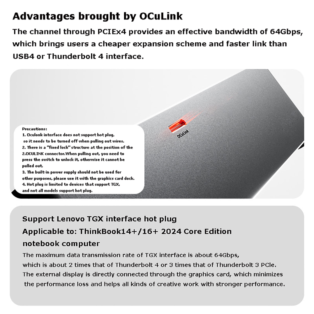 AG02/AG01 ด็อค EGPU พร้อม OCuL - Oculink Egpu Mini Pc บทวิจารณ์และราคา