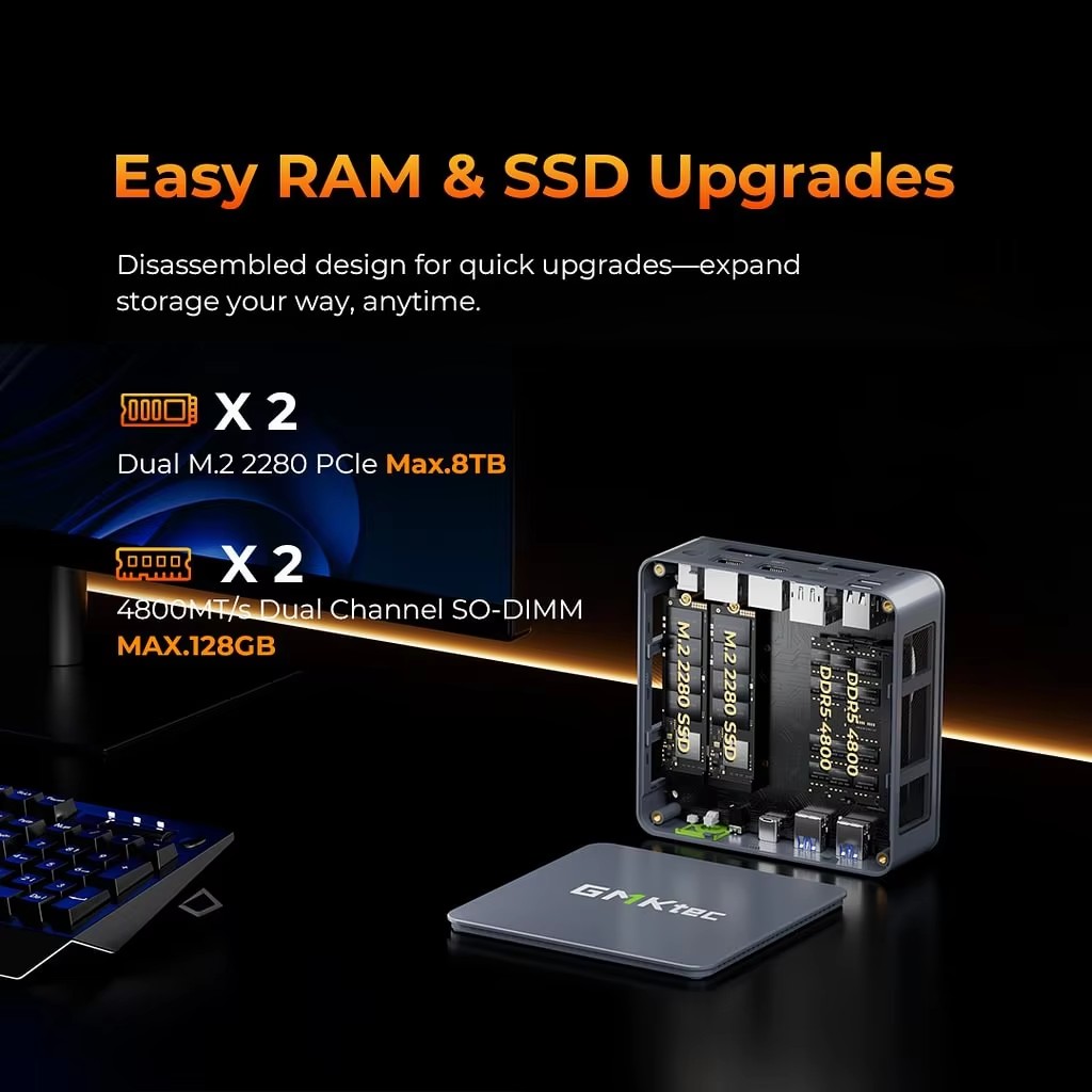 มินิพีซีเกมมิ่ง GMKtec รุ่น K6 - Amd Ryzen 7 7840Hs Mini Pc บทวิจารณ์และราคา