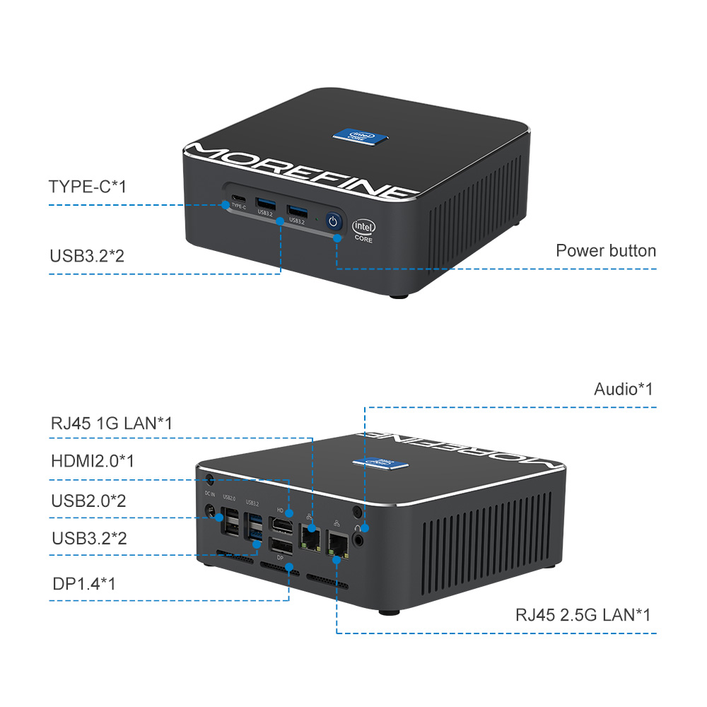 คอมพิวเตอร์ขนาดเล็ก ปี 2025 รา - Intel Core I9 13900H Mini Pc บทวิจารณ์และราคา