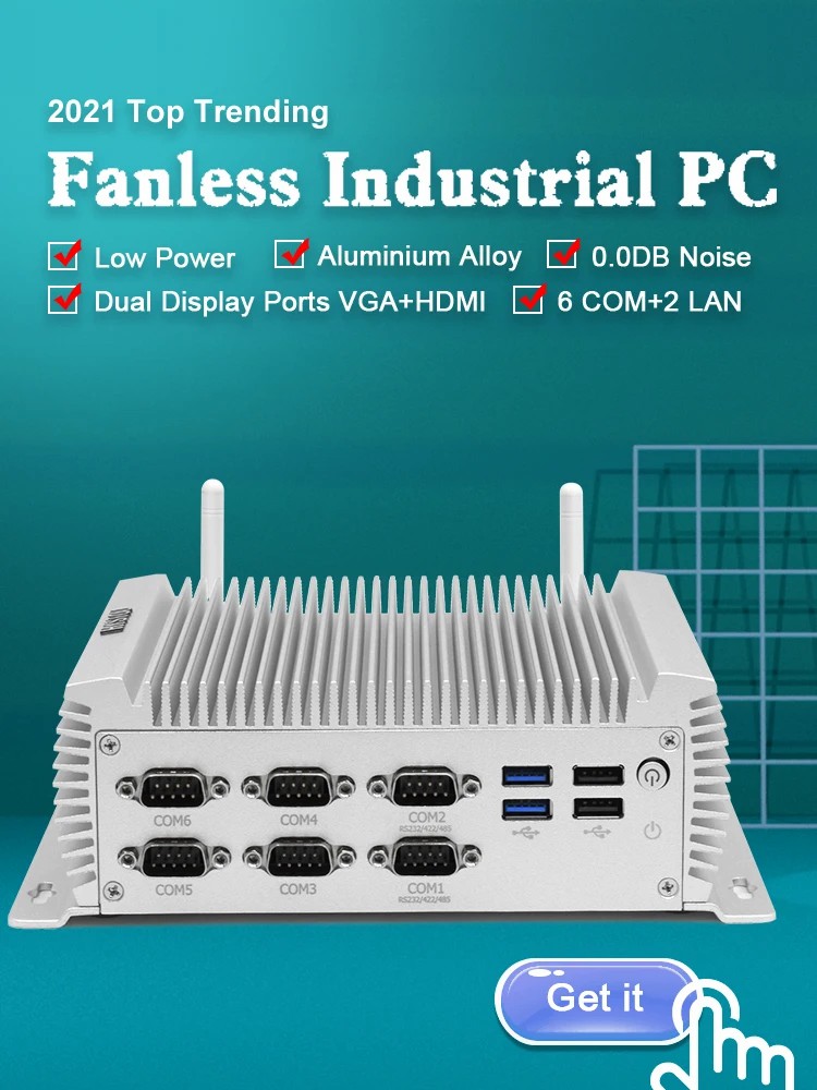 คอมพิวเตอร์อุตสาหกรรมแบบไม่มีพ - Fanless Industrial Pc Rs485 Core I7 บทวิจารณ์และราคา