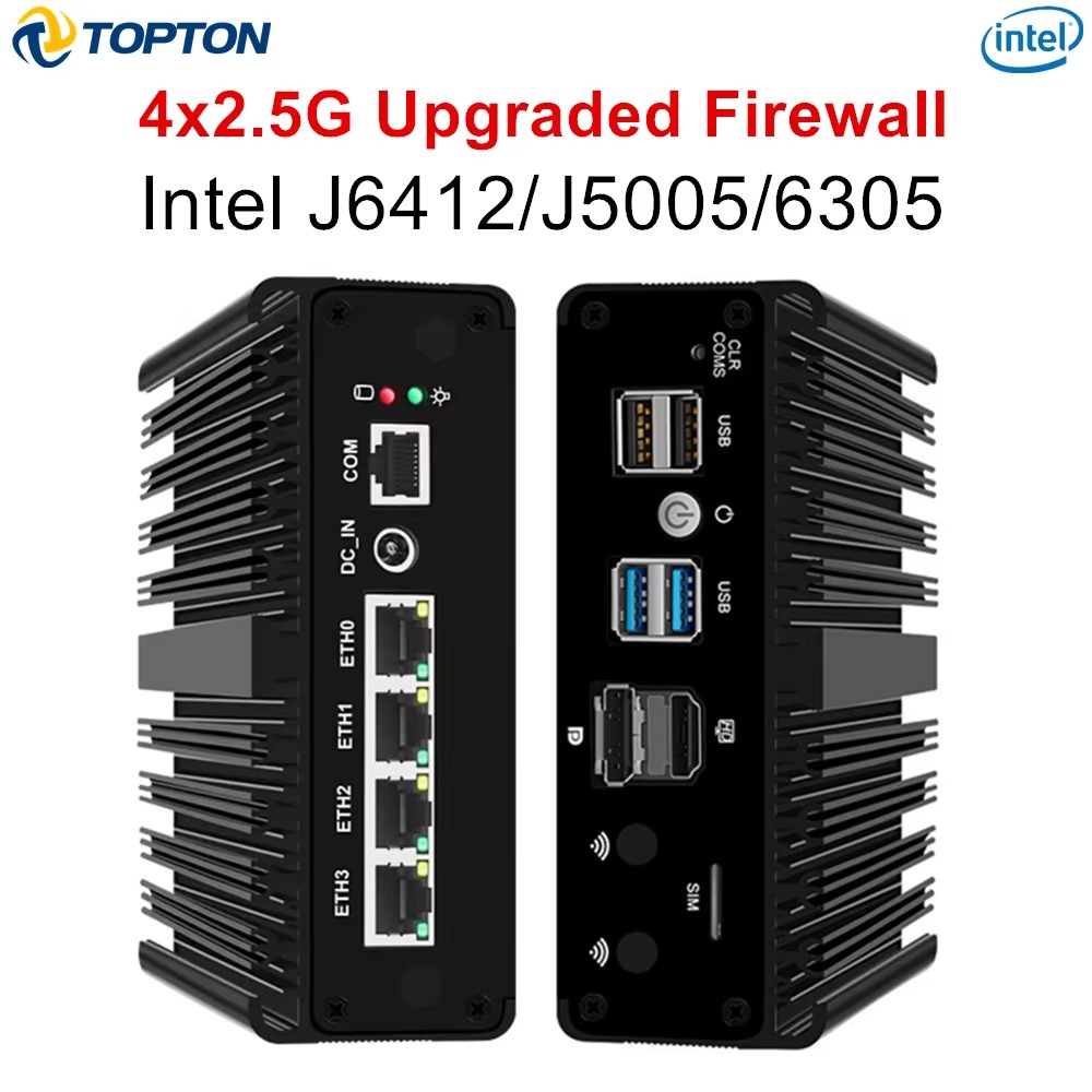Intel N150 มินิพีซี ไฟร์วอลล์  - Pfsense Firewall Router 2.5G 4 I226 บทวิจารณ์และราคา