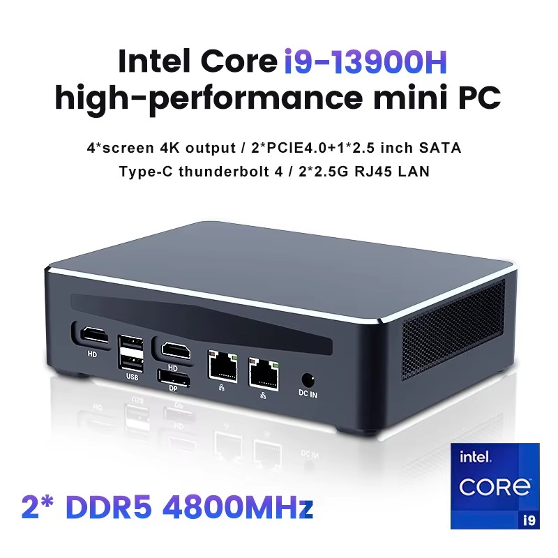Topton Gaming 4 NAS มินิพีซี C - Intel Core I9 13900H Mini Pc บทวิจารณ์และราคา