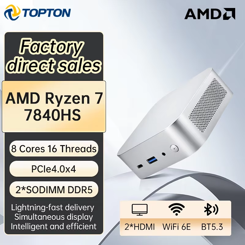 Topton AMD Ryzen 7 7840HS มินิ - Amd Ryzen 7 7840Hs Mini Pc บทวิจารณ์และราคา