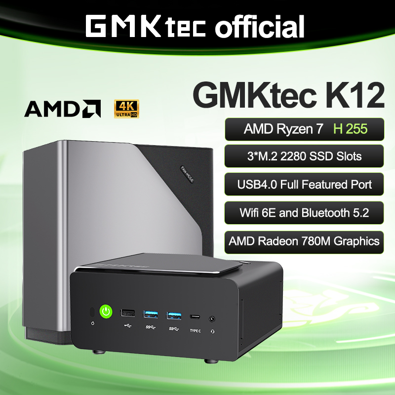 GMKtec K12 มินิพีซีเอเอ็มดี ไร - Oculink Egpu Mini Pc บทวิจารณ์และราคา